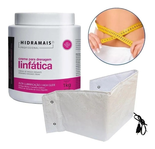 Creme Hidramais Drenagem Linfática 1kg+cinta Térmica 220v