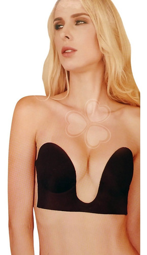 Bra Push Up Escote Profundo Strapless Adherible Sin Espalda