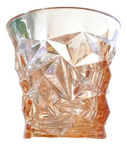 Jg 06 Copos De Vidro Dourado 280ml  Whisky Drinks Vodka Água