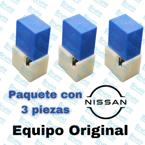 3 Pzas Relevador Nissan 25230-79917 Azul Tsuru Sentra Tiida