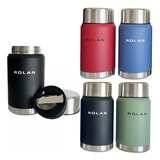 Termo Vianda Cuchara Rolan 600ml Acero Inox Doble Capa 12hs.