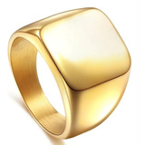 Anillo Elegante De Hombre Laminado Oro 18k Acero Cardiff