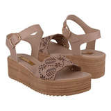 Sandalias Dama Stylo 16828 Simipiel Beige