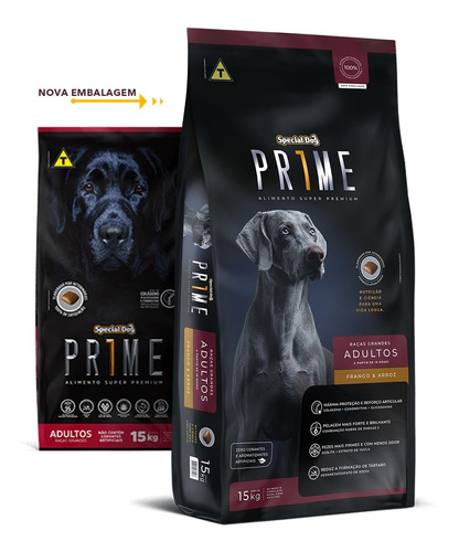 Ração Special Dog Prime Cães Adultos Raças Grandes 15kg