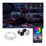 Fio Neon Led Rgb Luz Interna Painel Carro Auto 6m 5 Canhões