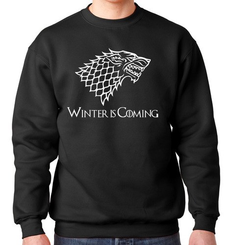 Sudadera Lisa Winter Is Coming Casa Stark Game Of Thrones