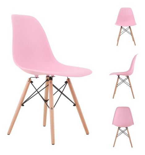 Set De 4 Sillas Tipo Eames Minimalistas Colores Stay Elit 