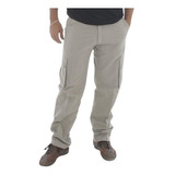 Pantalon Cargo  - Gabardina 100% Algodon - Talles Especiales 56 Al 60 - 6 Bolsillos - Excelente Calidad - Ideal Trabajo