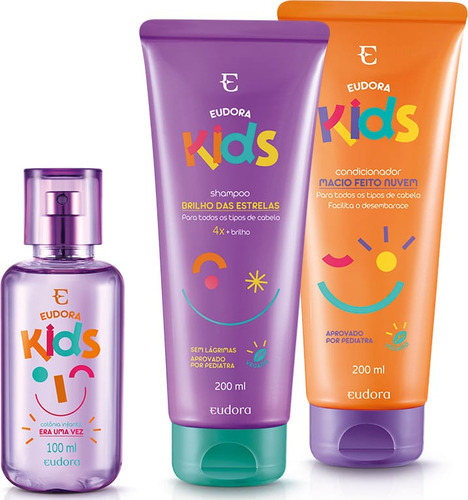 Kit Eudora Kids Natal - Colonia, Shampoo E Condicionador