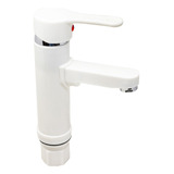 Llave Mezcladora Monomando Lavabo Tipo Bar Abs Blanco Lujo