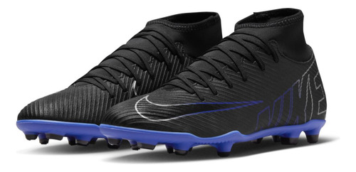 Tenis De Fútbol Nike Mercurial Superfly 9 Club Mg Azul/negro Color Negro/hiperroyal/cromo Talla 29.5 Mx