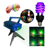 Laser Projetor Holográfico Com Lâmpada Neon E 10 Pulseiras