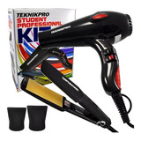 Kit Student Professional Secador Plancha De Pelo Teknikpro