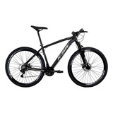 Mountain Bike Ksw Xlt Mtb R29 19  21v Freios A Disco Mecânicos Shimano Tz Cor Preto/prata