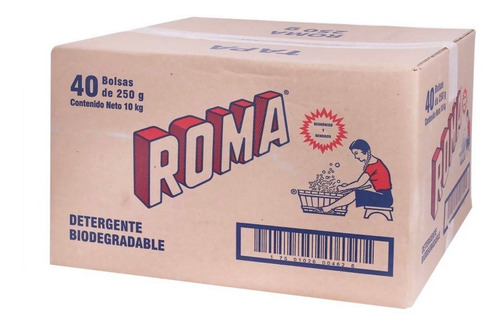 Caja De Detergente Roma Con 40 Bolsas De 250 Grs. Cada Una