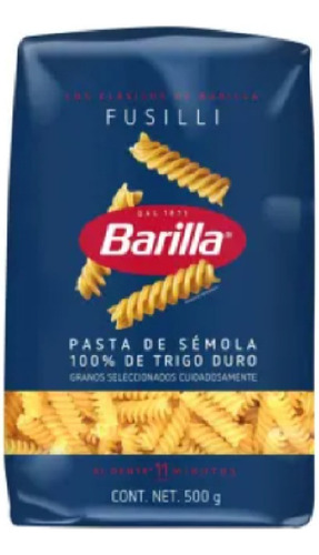 Pasta Barilla Fusilli 500 Grs