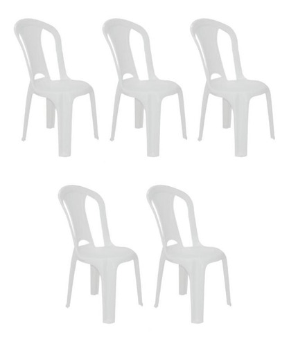 Combo Kit 5 Cadeiras Bistrô Torre S/ Braços Tramontina