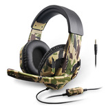 Fone Gamer Com Microfone Camuflado Exercito Jogos 0tvo