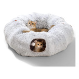 Túnel De Felpa Para Gatos Con Cama Para Gatos De Interior, M