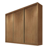 Guarda Roupa Casal Mdf 3 Portas 6 Gavetas Diamond Cumaru