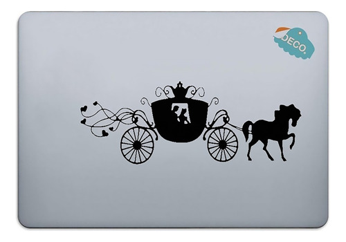 Sticker Laptop Portatil Carroza Sencilla Cenicienta Mod2