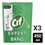 Limpiador Cif  Expert Baños Repuesto X 450ml X 3 Unid Oferta