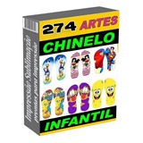274 Artes Chinelos Infantil Sublimação Prontas Para Imprimir
