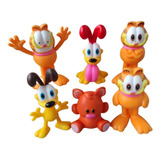 Figura Coleccionable Garfield, Odie, Pooky 6 Pcs Caricatura 