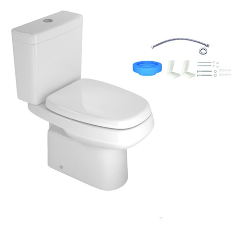 Kit Vaso Sanitário Com Caixa Acoplada Monte Carlo 3/6l Branc