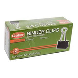 Prendedor Binder Clips 32mm Caixa Com 12 Peças Goller