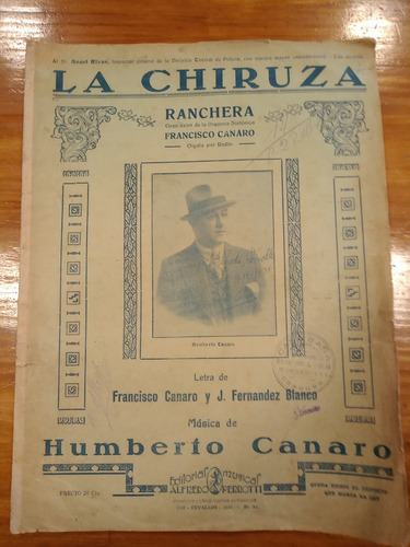 La Chiruza Canaro Ranchera Partitura