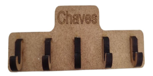 Suporte Porta Chaves 5 Divisórias Mdf Cru