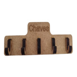 Suporte Porta Chaves 5 Divisórias Mdf Cru