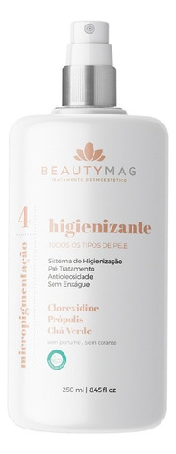 Higienizante 250 Ml Beauty Mag Para Micropigmentação Tipo De Pele Todas