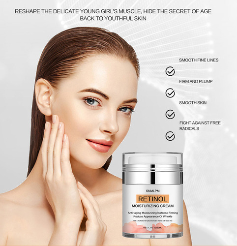 Crema De Retinol Pura, Antienvejecimiento, Reafirmante Para