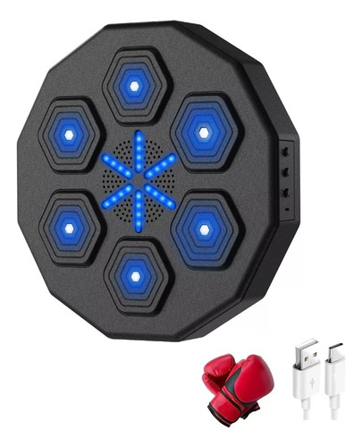 Máquina De Boxeo Karate Musical Bluetooth Inteligente Negr