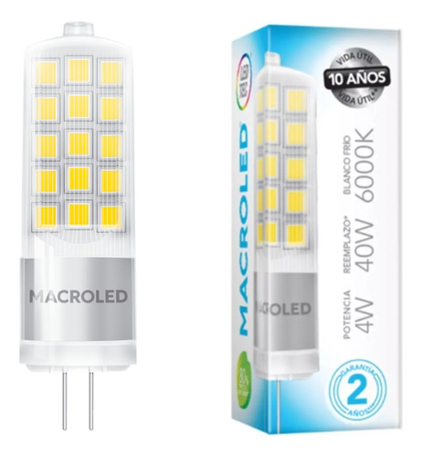 Bipin Led 4w G4 12v Macroled Pack X 10 Unidades Frio Calido