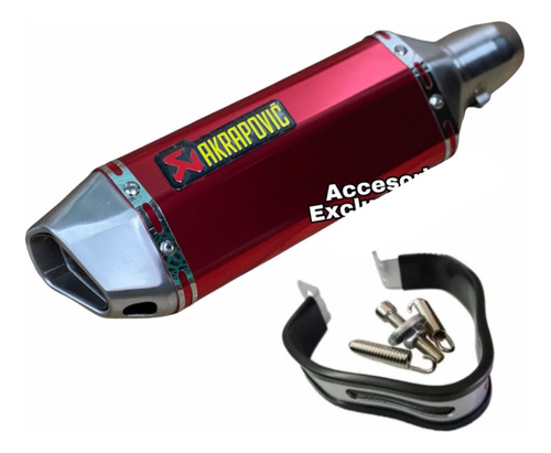 Escape Rojo Deportivo Universal Metal Bajaj Italik Accesorio