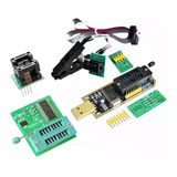 Kit Bios Programador Ch341+pinza+adaptador 1,8v+socket 150mm