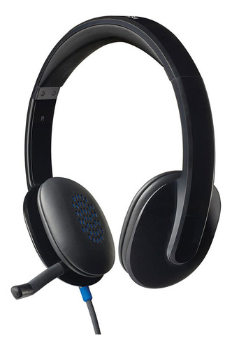 Logitech Audífonos Con Micrófono H540, Alámbrico, Usb, Negro