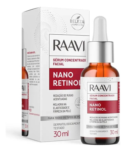 Sérum Facial Concentrado Nano Retinol Raavi 30 Ml Pa2798