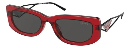 Prada Spr 14y 08z-5s0 Symbole Rectangle Vino Negro