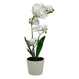 Orquídea Artificial De 50 Cm Con Maceta Cerámica