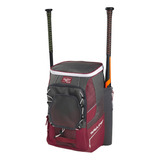 Back Pack Beisbol Softbol Rawlings Impulse Players Bordó