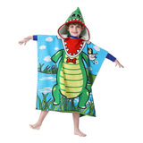 Roupa Toalha Infantil De Verão Para Praia Piscina Com Capuz