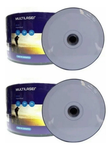 400 Midia Cd-r Printable Multileser 700 Mb 80minutos 52x