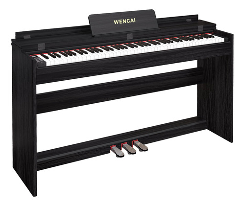 Wencai Piano Digital De 88 Teclas Con Peso Completo, 88 Tecl