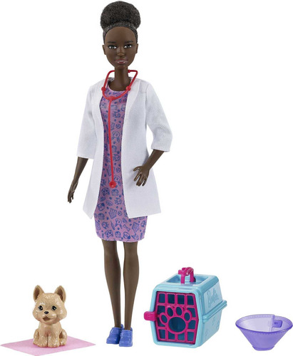 Barbie Juego De Veterinario Para Mascotas Con Muñeca Moren.