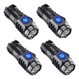 Lanterna De Choques Potentes 4pcs Lâmpada Led Recarregável