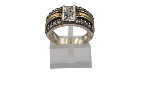 Precioso Anillo Plata 925 Talla Antigua Y Circones